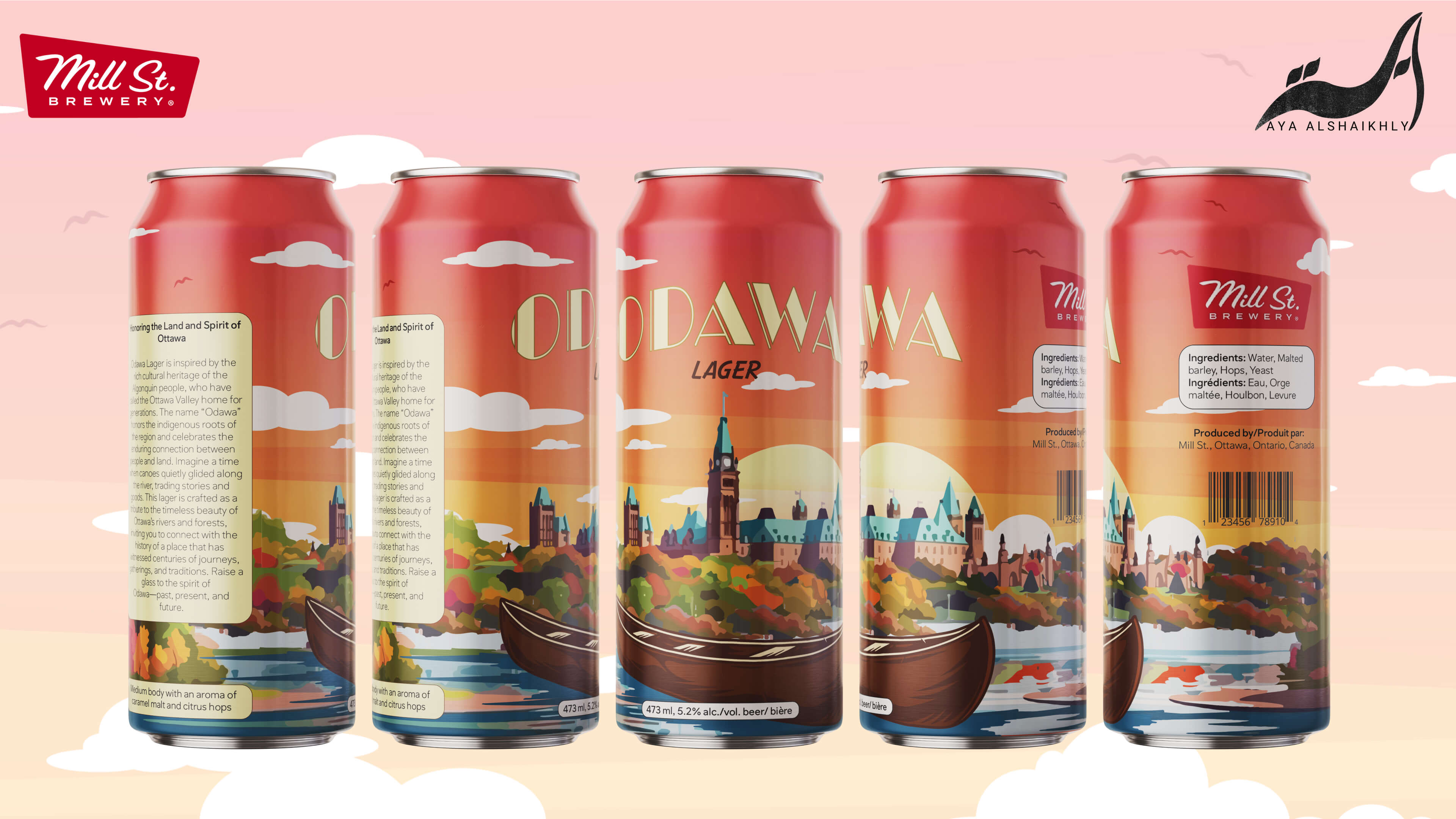 Mockup for odawa beer label