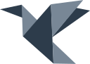 Crolog Bird Logo — Origami Crow
